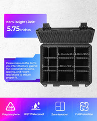 INCHOICASES Sports Card Case waterproof seal protects cards in moisture-rich environments.