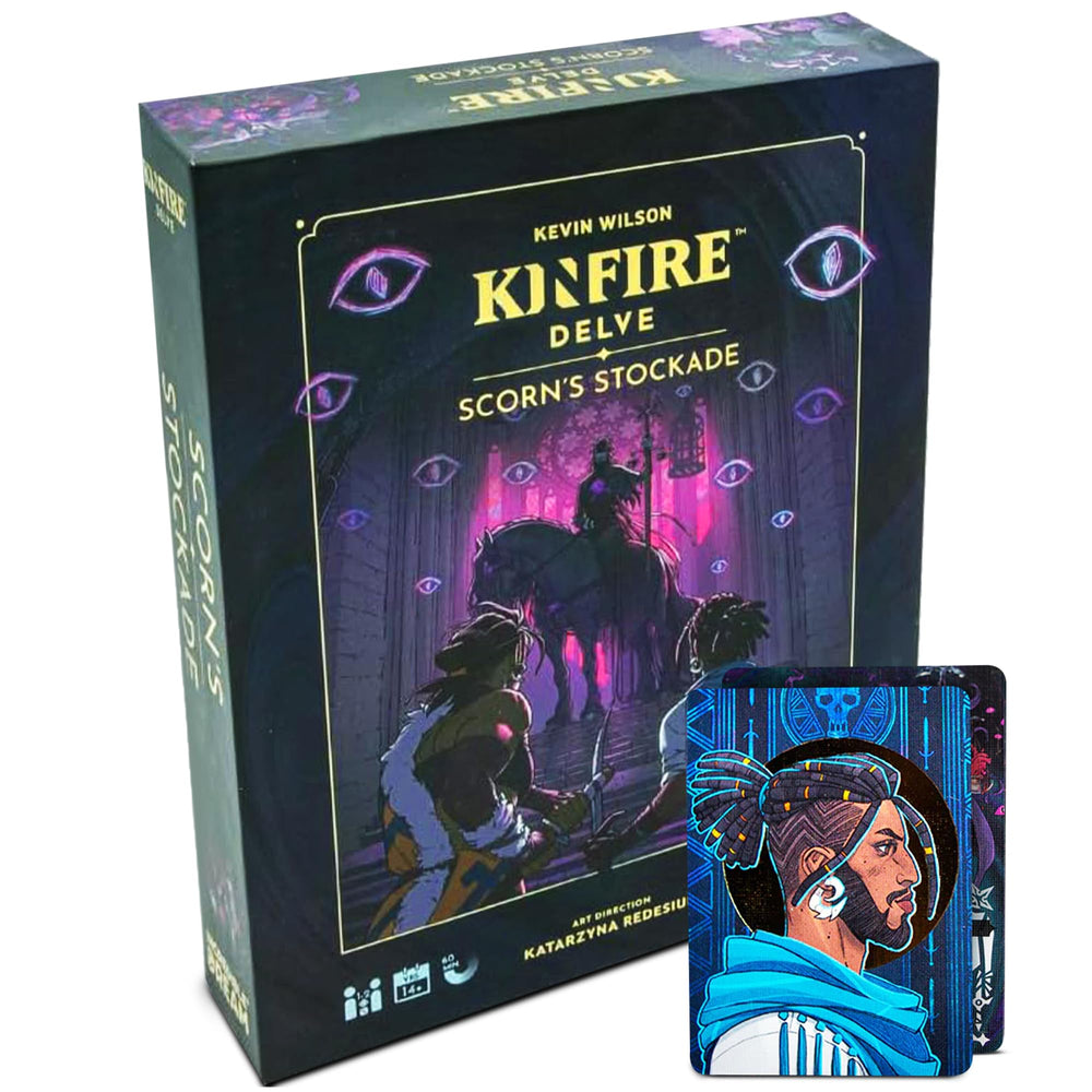 Incredible Dream Kinfire Delve stockade box art for solo or co-op play