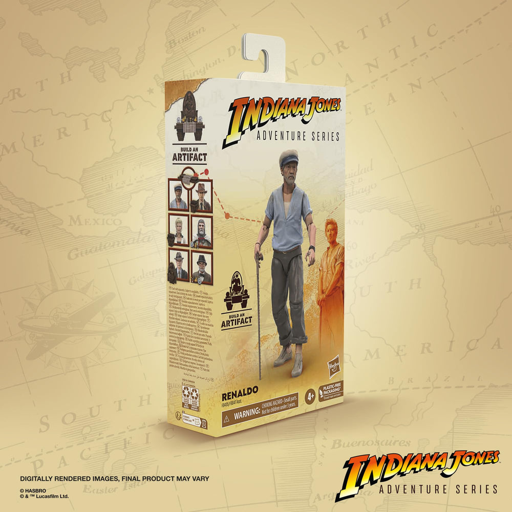 Indiana Jones Adventure Series collectible toys for display.