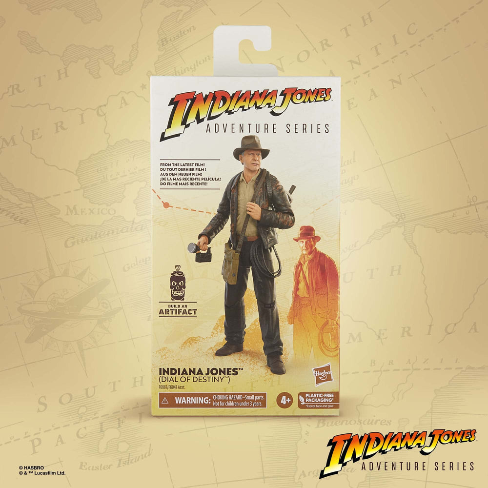 Indiana Jones Dial of Destiny backpack attached for adventure-ready storytelling.