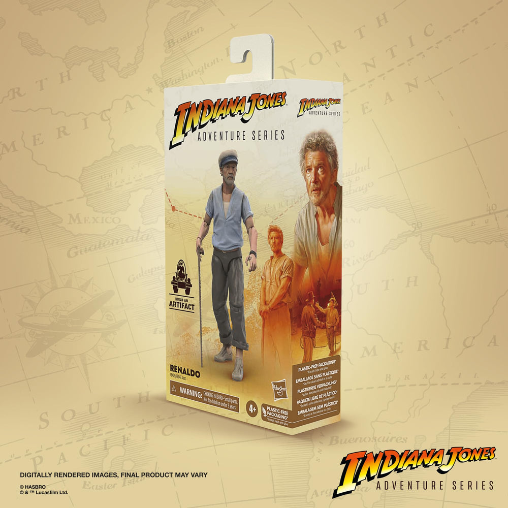 Indiana Jones Renaldo action pose ready for playtime.
