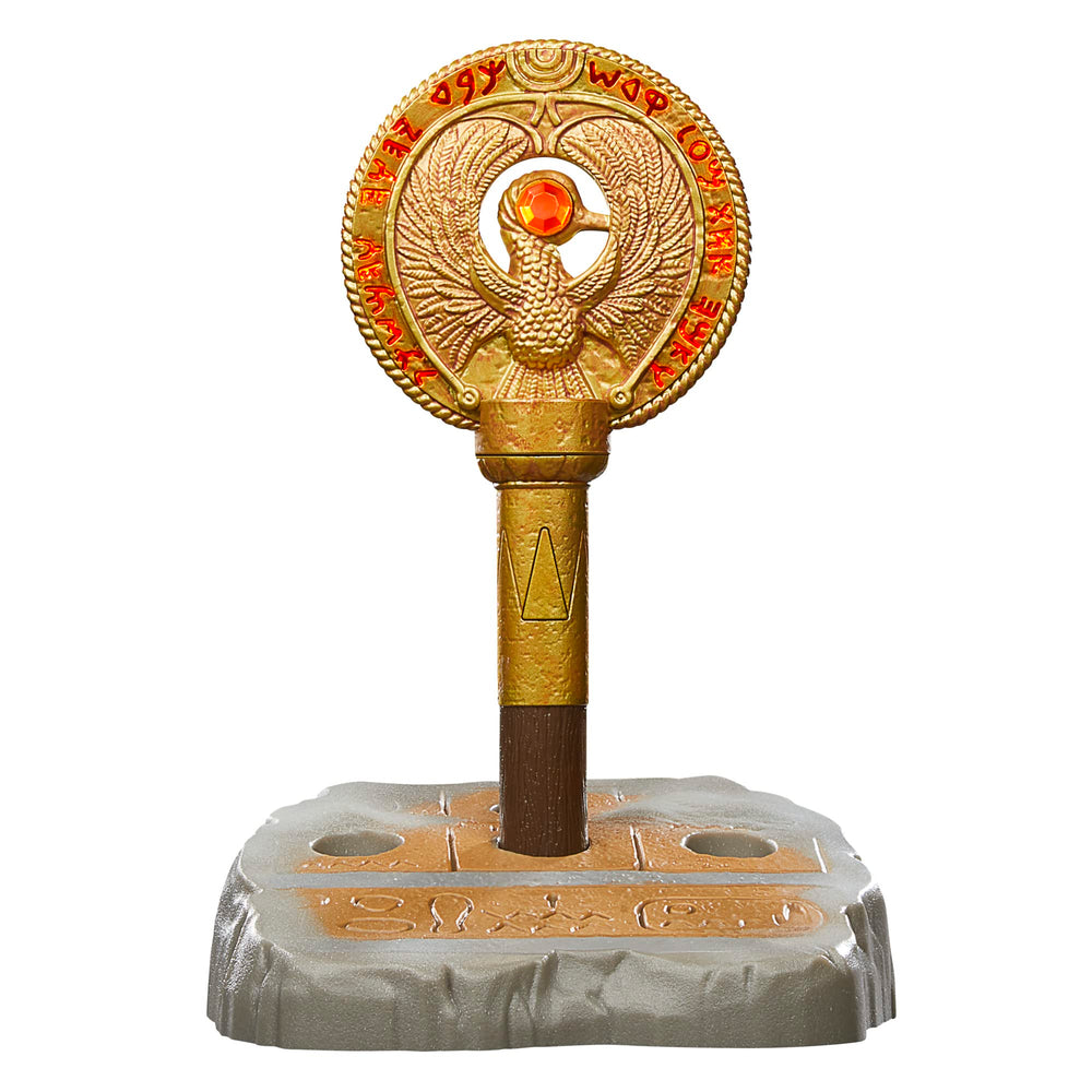 Indiana Jones staff of Ra headpiece with authentic bronze look, ideal for cosplay and display.