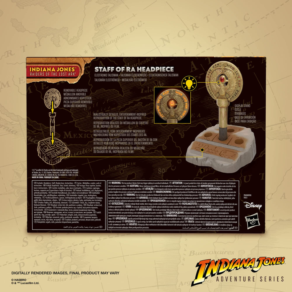Indiana Jones staff with display base for premium shelf-ready collection.