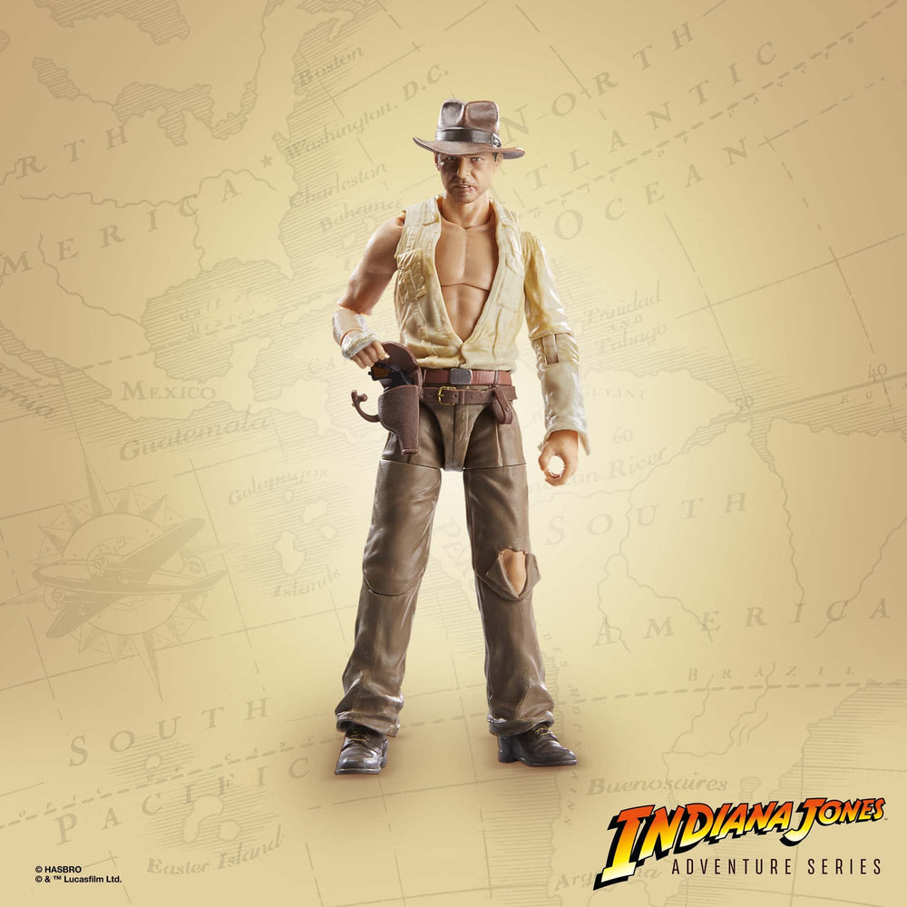 Indiana Jones Temple of Doom figure shown with sword ready for action.