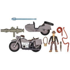 Indiana Jones Worlds of Adventure motorcycle with sidecar in action for dynamic play
