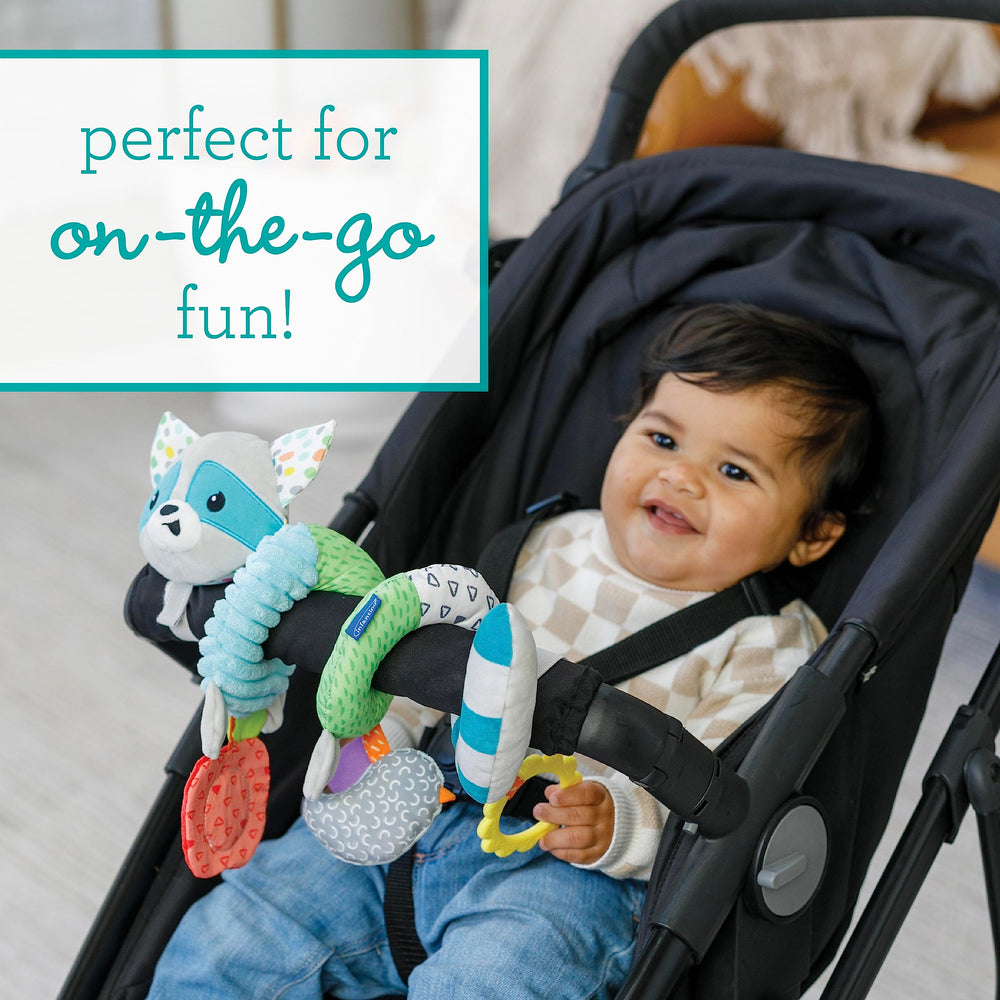 Infantino Spiral Toy selfie apple mirror invites peek-a-boo and visual exploration.