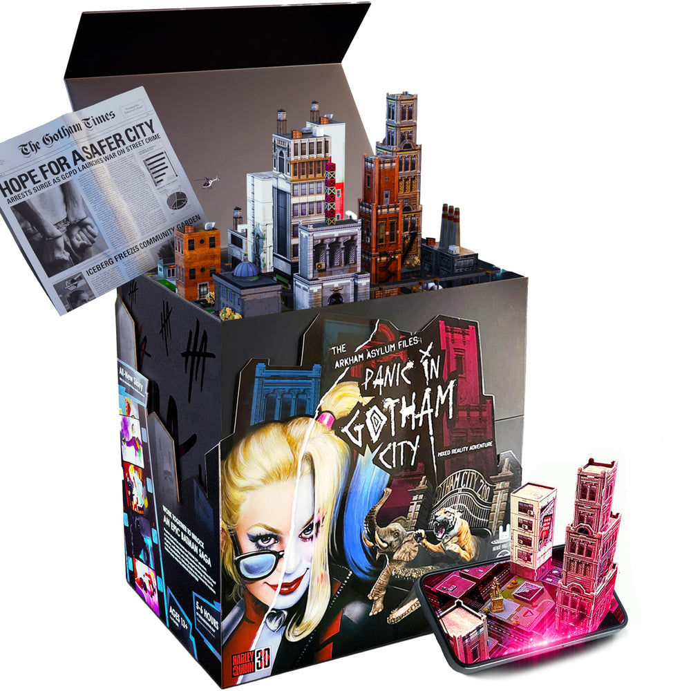 Infinite Rabbit Holes Arkham files box front invites family mystery night