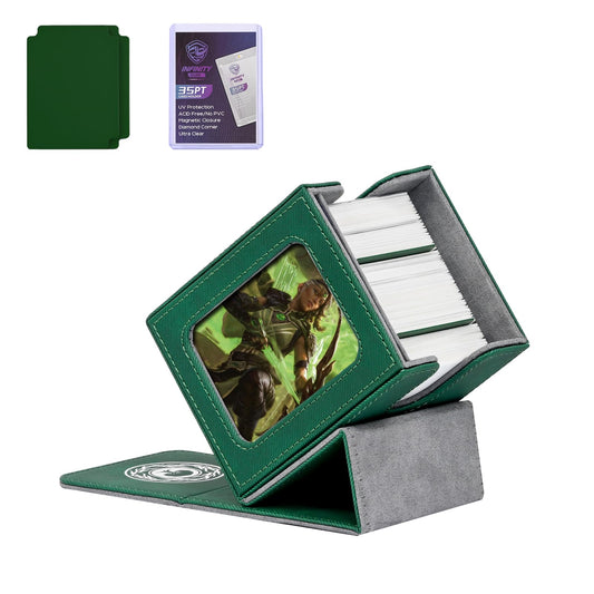 Infinity Guard deck box with commander display window for quick deck identification.