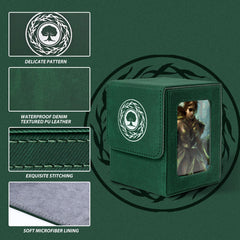 Infinity Guard denim-textured PU leather exterior protects cards on the go.