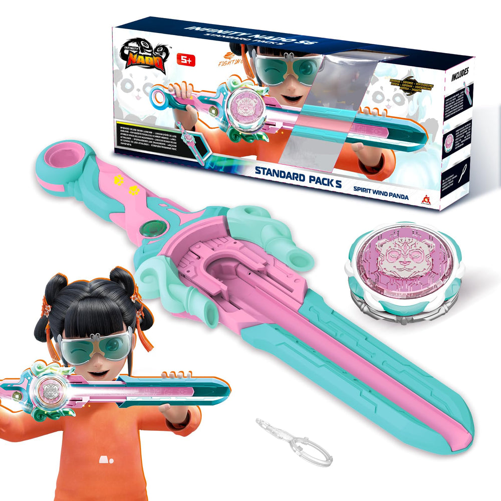 Infinity Nado battler spinning top in motion boosts hand-eye coordination during play.