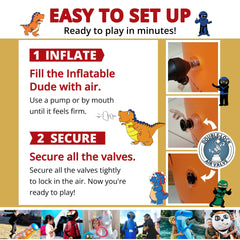 Inflatable Dudes Ninja Toy 47 inches ideal for ages 3-11 during active games