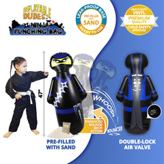 Inflatable Dudes Ninja Toy 47 Inches base filled with sand for stability.