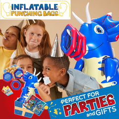 Inflatable Dudes ride on handles for extra grip during dynamic play