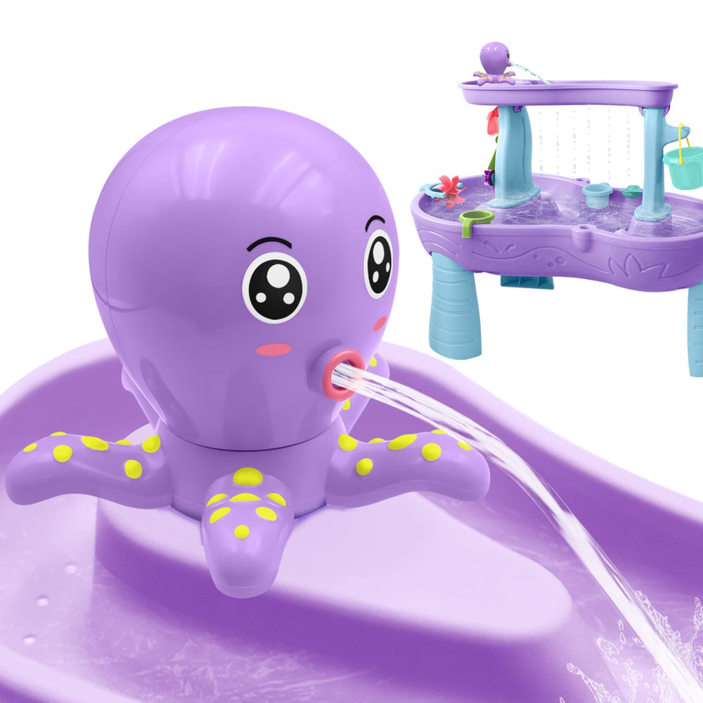 Infowush Water Table Pump Octopus Purple in outdoor play setup for kids