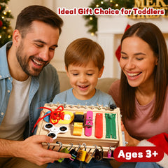 INIFEIDALA Busy Board buckles and snaps support quick, engaging fine-motor tasks.
