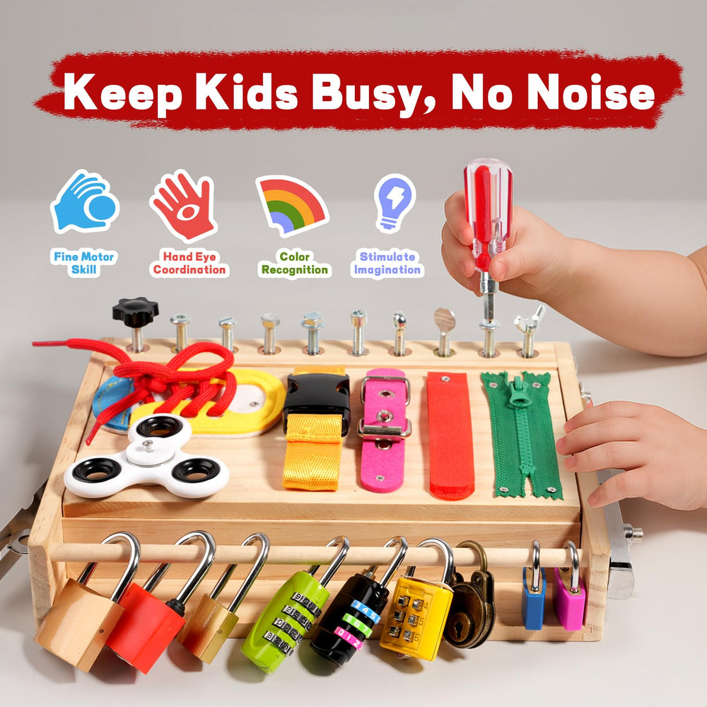 INIFEIDALA Busy Board screwdrivers and wrenches invite safe, curious tool exploration.