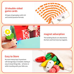 INIFEIDALA Farm Toy wooden pieces offer durable tactile play