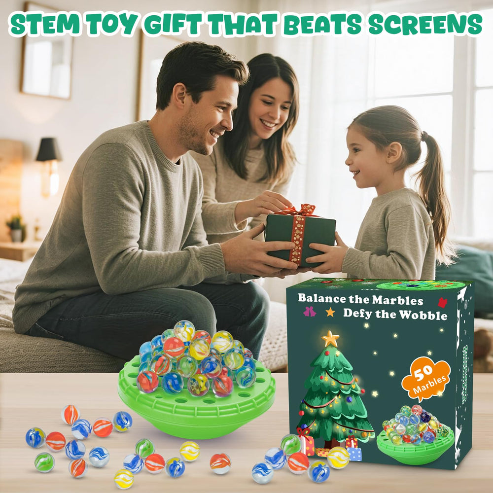 INKZOO Marble Balance Game family play scene—1-4 players and quick setup.