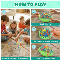 INKZOO Marble Balance Game setup image—quick start and out-of-the-box readiness.