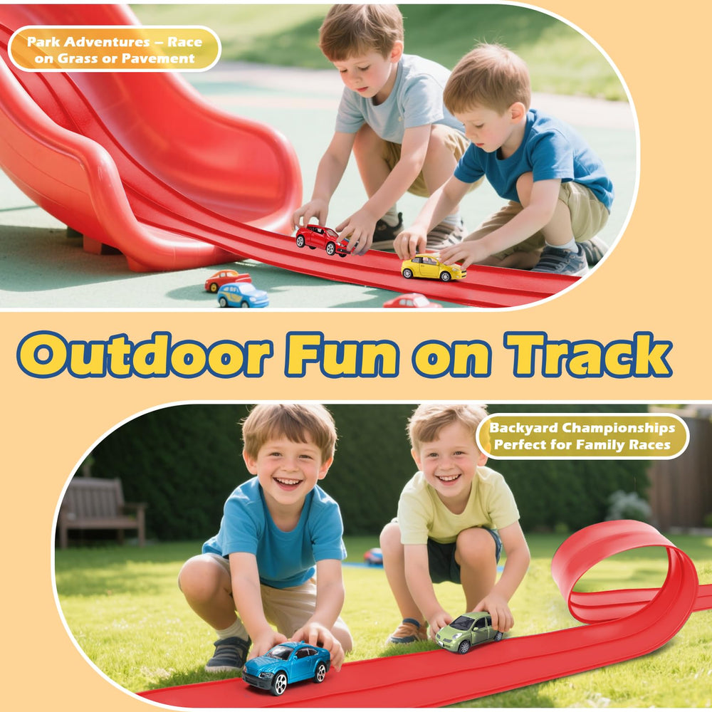 INKZOO track used indoors and outdoors for versatile play sessions.