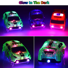 INLAIER Track Cars in blue-green-yellow-red offer vibrant play