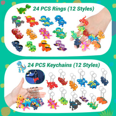 INNOCHEER dinosaur rubber rings provide safe, durable party decor and favors.