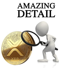 InnoGadgets XRP coin detailed engraving emphasizes craftsmanship for serious collectors.