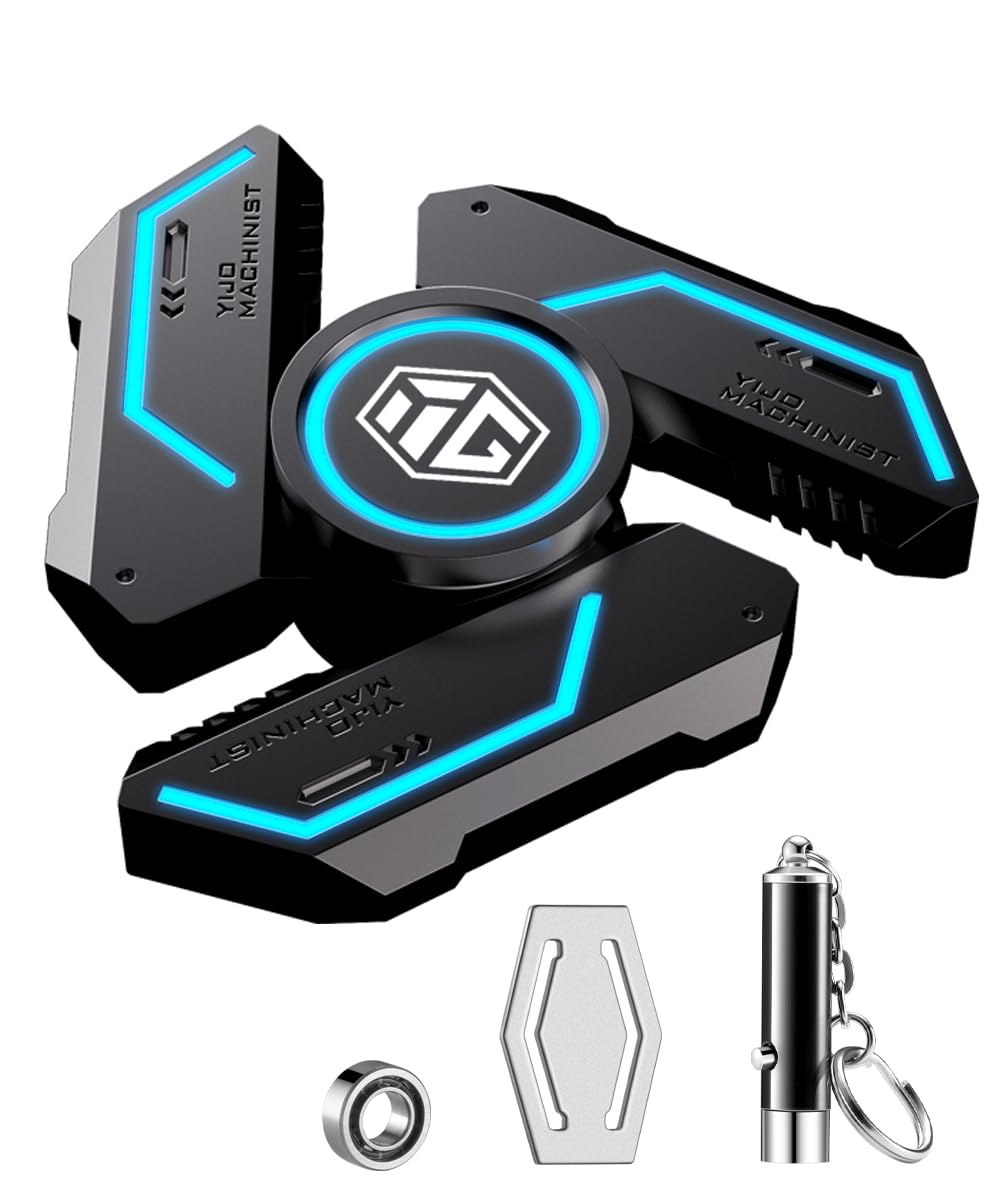 INNÔPLUS fidget spinner glowing in the dark after light exposure, supporting calm focus.