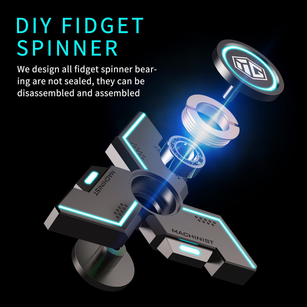INNÔPLUS fidget spinner glowing in darkness for easy nighttime use.