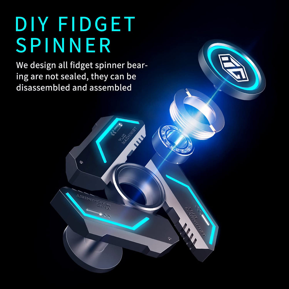 INNÔPLUS fidget spinner in action showing extended rotation time for focus sessions.