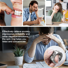INNÔPLUS stainless steel ring in hand for stress relief