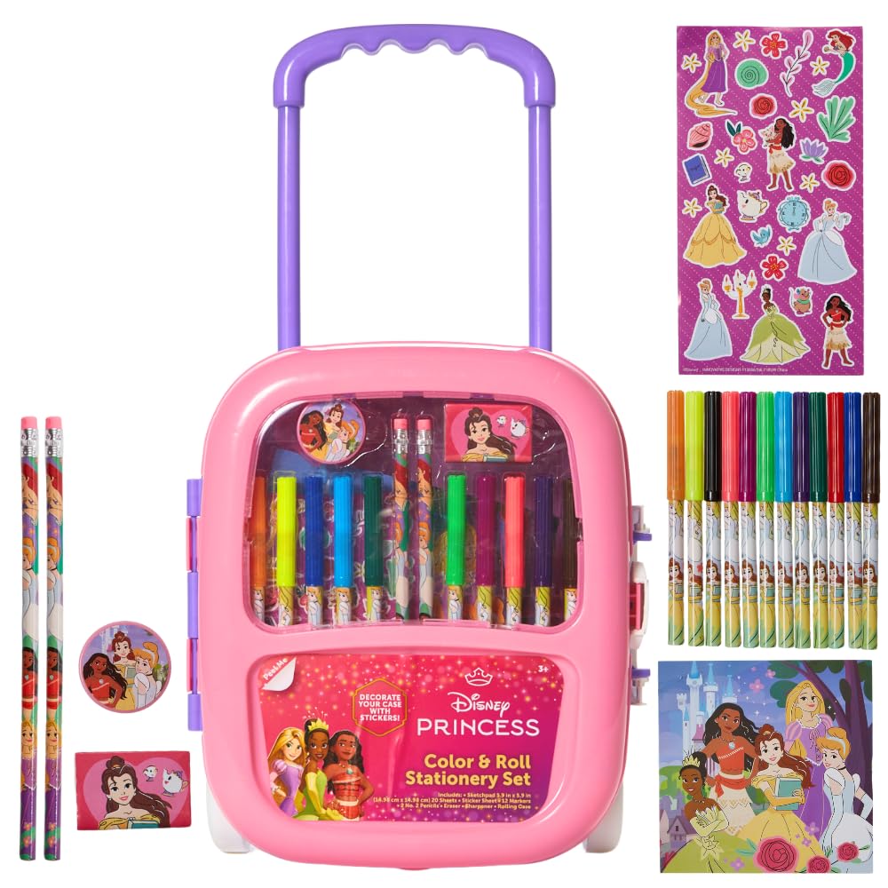 Innovative Designs Disney Princess Color and Roll carrying case keeps art supplies organized on the go.