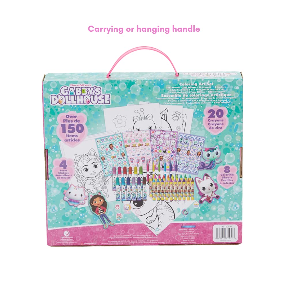Innovative Designs Gabby's Dollhouse art set with 2 mini stampers for quick accents.