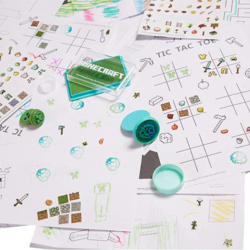 Innovative Designs Minecraft eraser, pencil, sharpener, and ruler keep supplies organized.