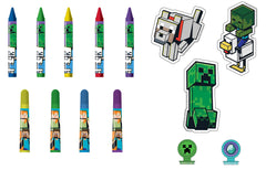 Innovative Designs Minecraft kids coloring art set crayons provide bold colors for projects