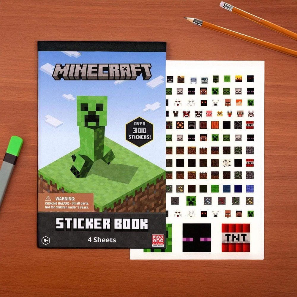 Innovative Designs Minecraft stickers on school supplies spark creativity and play