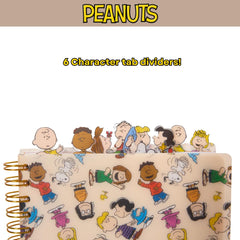 Peanuts Journal spiral binding keeps pages flat for comfortable writing at desk or travel.