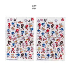 Innovative Designs Sonic stickers assortment to brighten notebooks and scrapbooks.