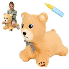 INPANY Bear Bouncy Hopper front view shows plush comfort for indoor fun.