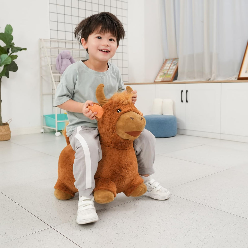 INPANY Bouncy Bull riding action strengthens balance and coordination during play.