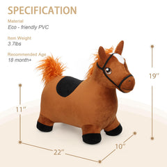 INPANY bouncy horse toy with durable liner for lasting playtime.