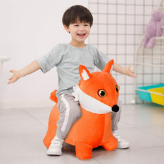 INPANY Fox Hopper kids playing indoors; versatile ride-on for home.
