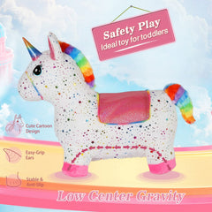 Inflatable hopper with thick, safe material keeps kids comfortable during play.