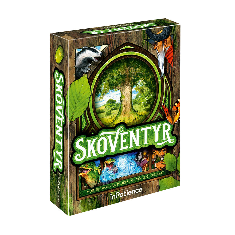 InPatience Skoventyr board game cover with Danish folklore mood for immersive play