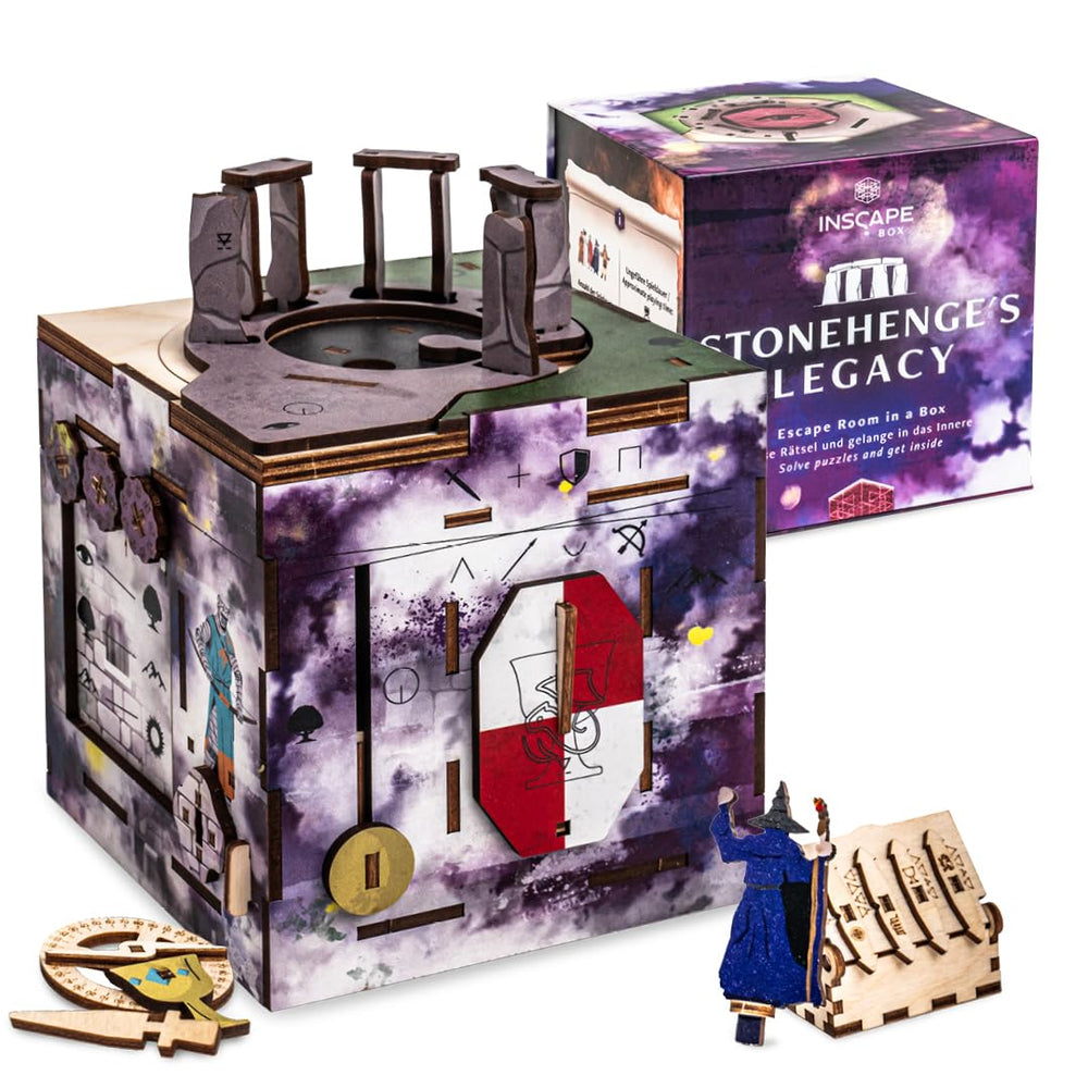 INSCAPE Cluebox Stonehenge Legacy outer view highlighting craftsmanship and mystery