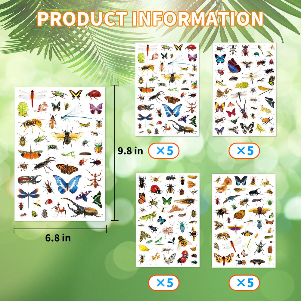 Insect Animals Stickers ladybugs vivid designs for scrapbooks and gift wrap.