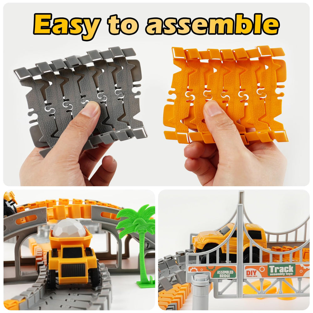INSFUN track assembly: easy connections spark problem solving during play.