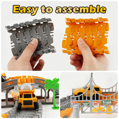 INSFUN track assembly: easy connections spark problem solving during play.