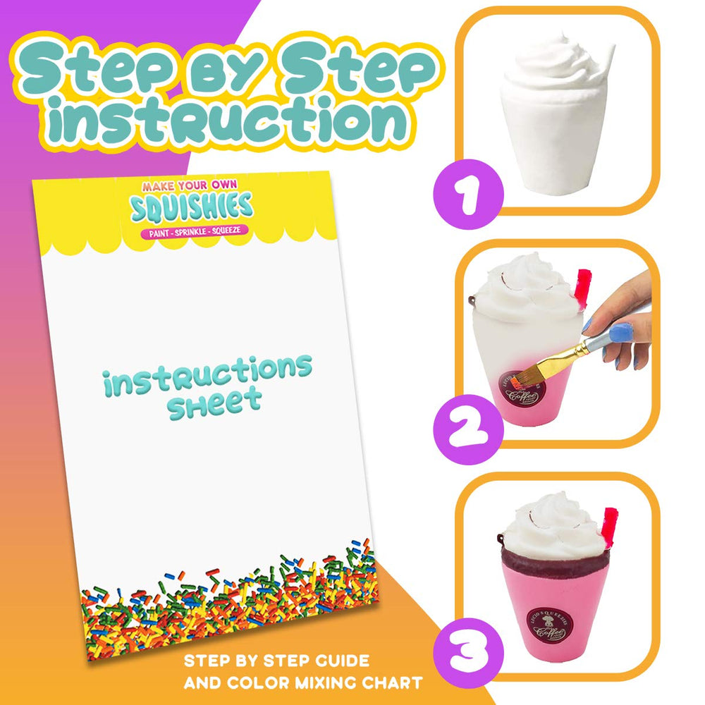 Insnug Paint Your Own Squishies Kit paints brushes and palette for color mixing