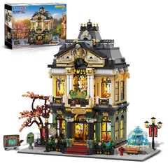 INSOON city jewelry store set with lights highlighting display shelves